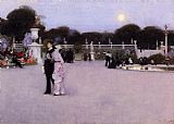 John Singer Sargent Canvas Paintings - In the Luxembourg Garden